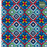 Digitally Printed Fabric with Ethnic Colorful Motif Pattern